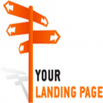 Landing page road sign