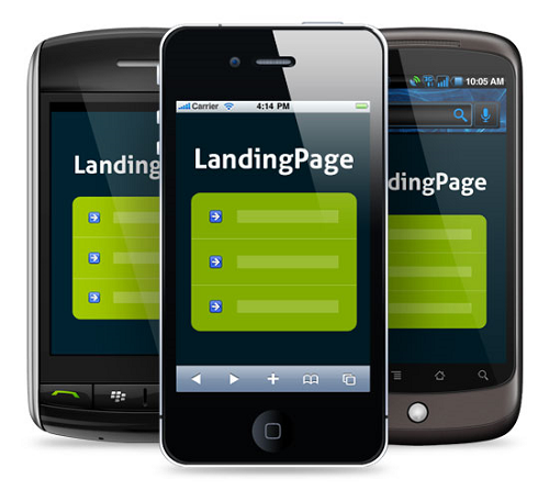 landing page cell phones