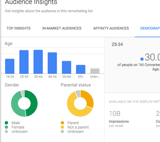 Google Adwords Audience Insights