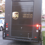 free shipping-ups delivery truck