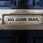 email, no junk mail notice