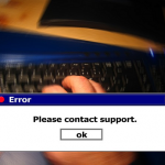 website mistakes, error message